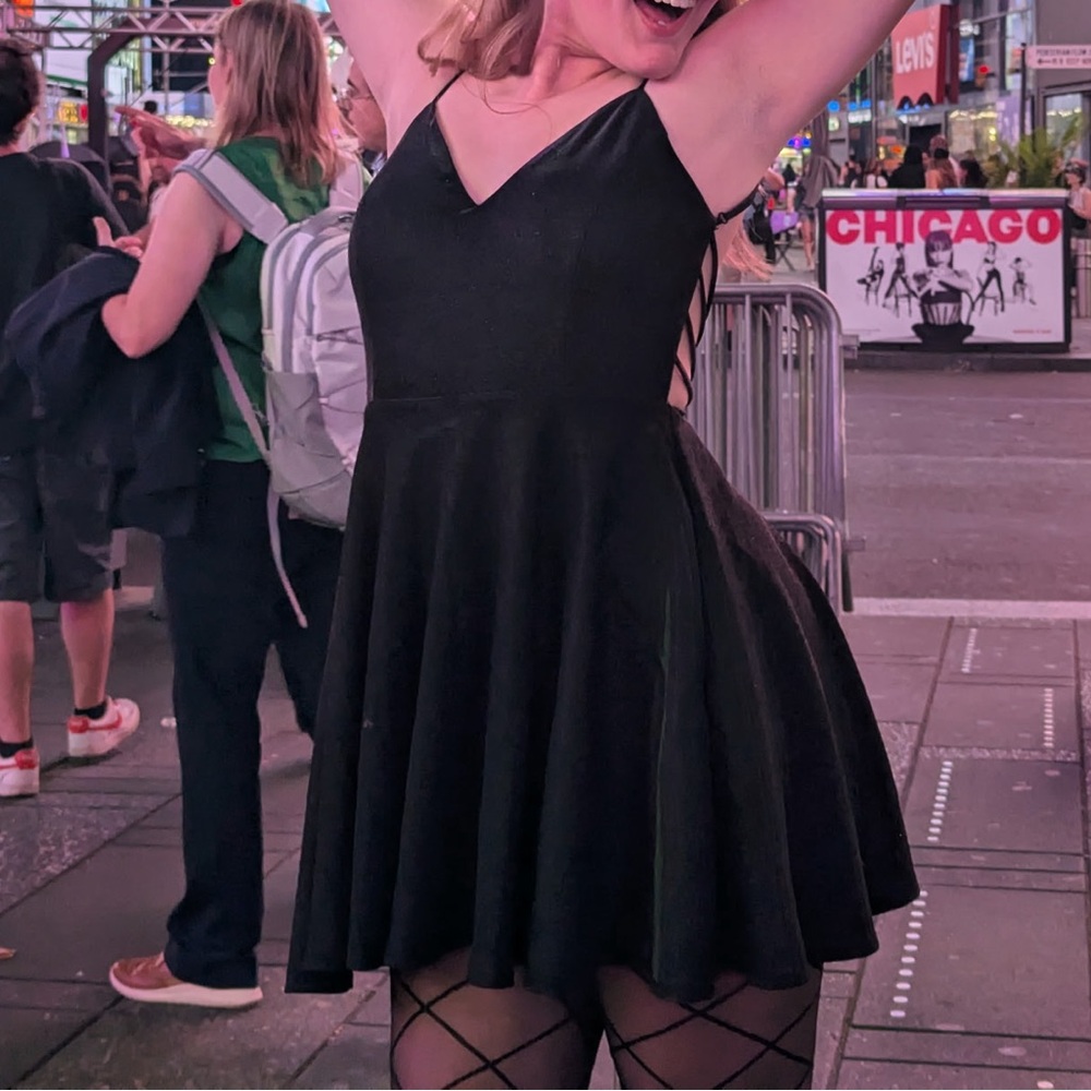 Windsor Black Glitter Mini Dress